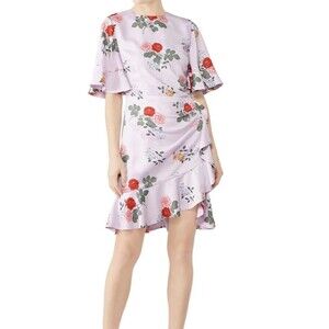 KEEPSAKE Pretty‎ One Mini Romantic Dress Lilac Floral SIZE SMALL Retail $185
